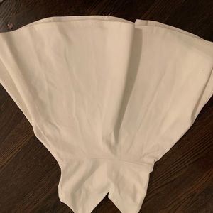 LULUS white fit and flare dress